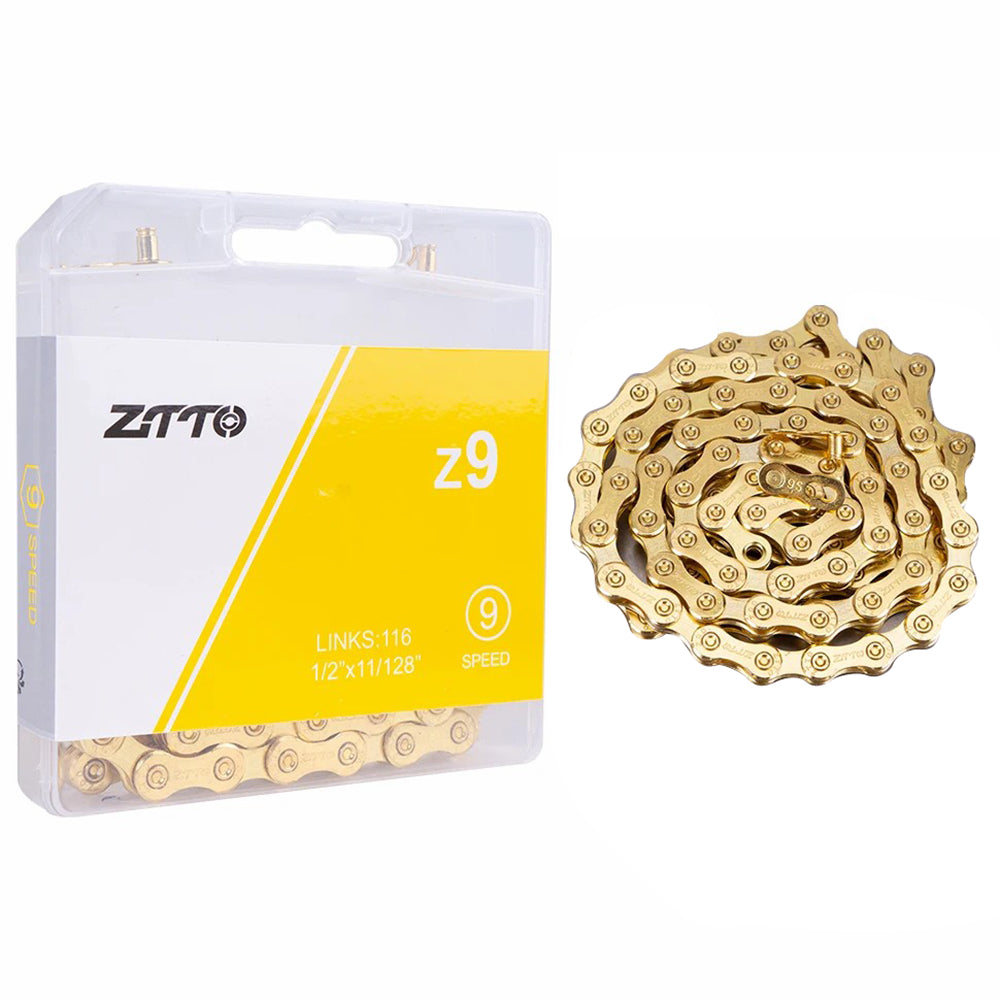 ZTTO Z09 Mountain Road Bike Chain 9-Speed 116 Links Carbon Steel Bicycle Chain ZTTO Z09 Mountain Road Bike Chain 9-Speed 116 Links Carbon Steel Bicycle Chain